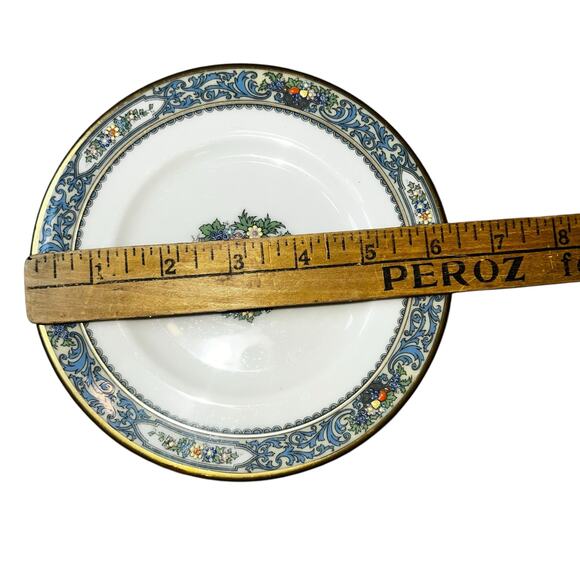 Lenox Autumn Collection bread plate set of 4 Blue and Gold fine Dinnerware - Picture 4 of 7